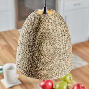 2 Woven Rope Pendant Light shade stylish
